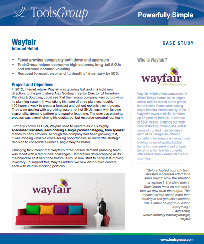 Wayfair case study examples image